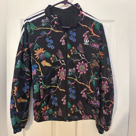 adidas Jackets & Coats Adidas Womens Floral Jacket Reversible